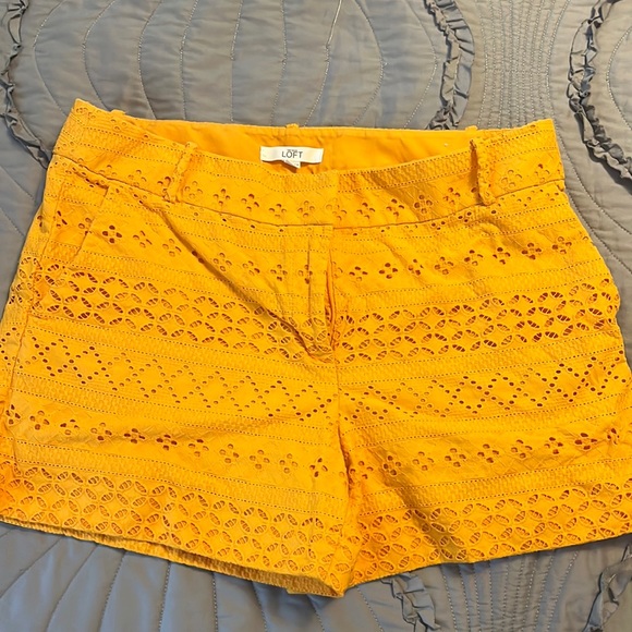 Loft orange eyelet shorts - Picture 3 of 6
